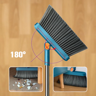 Sakerplus® Rotating Broom and Dustpan Set