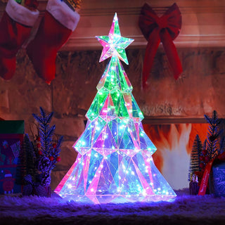 Sakerplus Lighted Prism Christmas Tree Decor