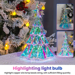 Sakerplus Lighted Prism Christmas Tree Decor