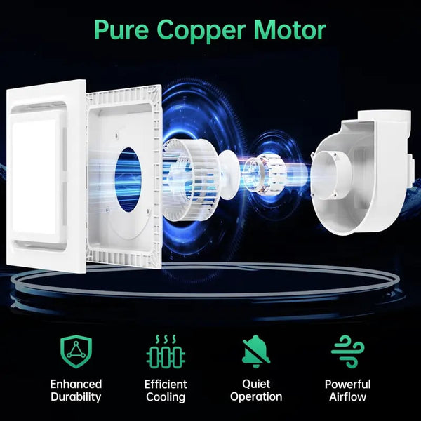 Sakerplus® Bathroom Exhaust Fan With LED Light