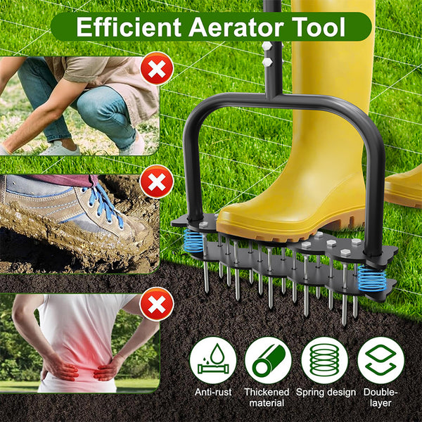 Sakerplus® Heavy Duty Lawn Aerator With Spikes