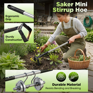 Sakerplus® Mini Stirrup Hoe Garden Weeding Tool