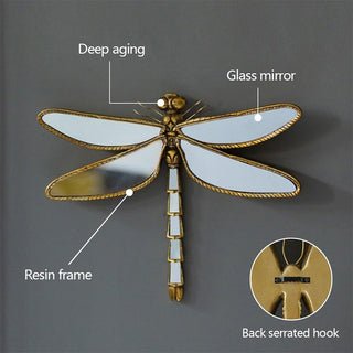Sakerplus® Dragonfly Mirror Butterfly Decor Wall Decor