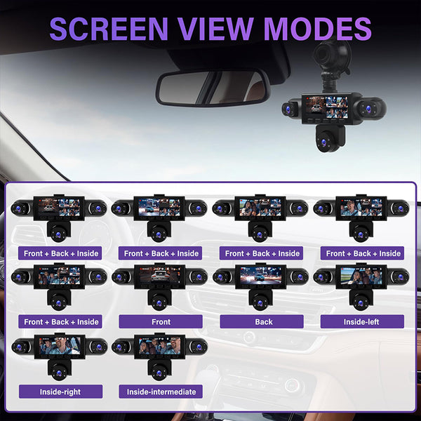 Sakerplus® Five Channel Wide Angle Dash Cam
