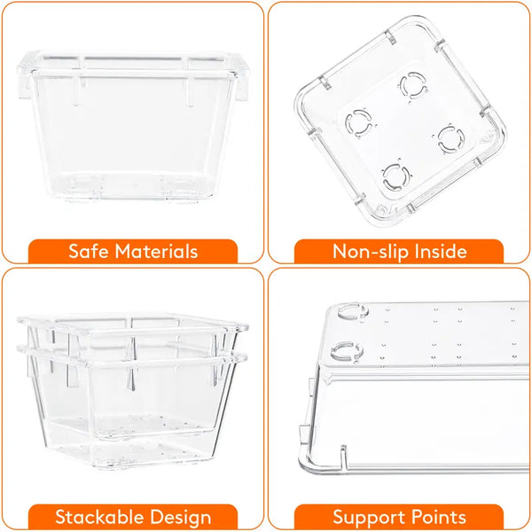 Sakerplus® Clear Drawer Organizer Trays For Storage