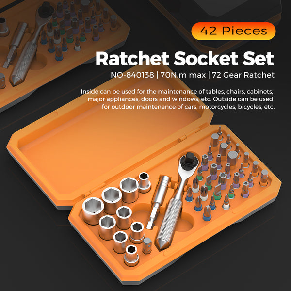 SAKER 42 in 1 Screwdriver Set Ratchet Wrench