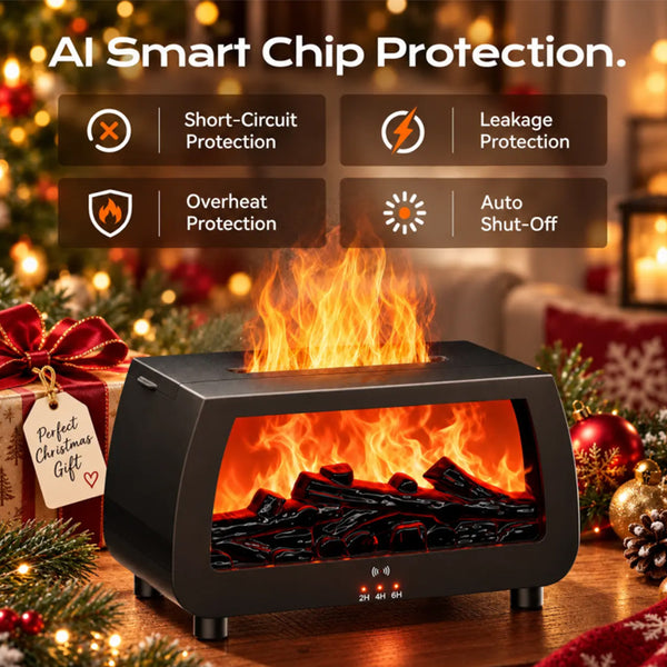 Sakerplus® Sound Reactive Fireplace Essential Oil Diffuser