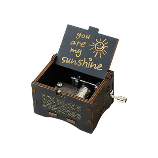 Sakerplus® Wooden Hand Crank Music Box