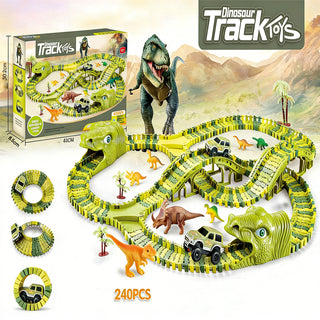 Sakerplus® Dinosaur World Flexible Track Playset