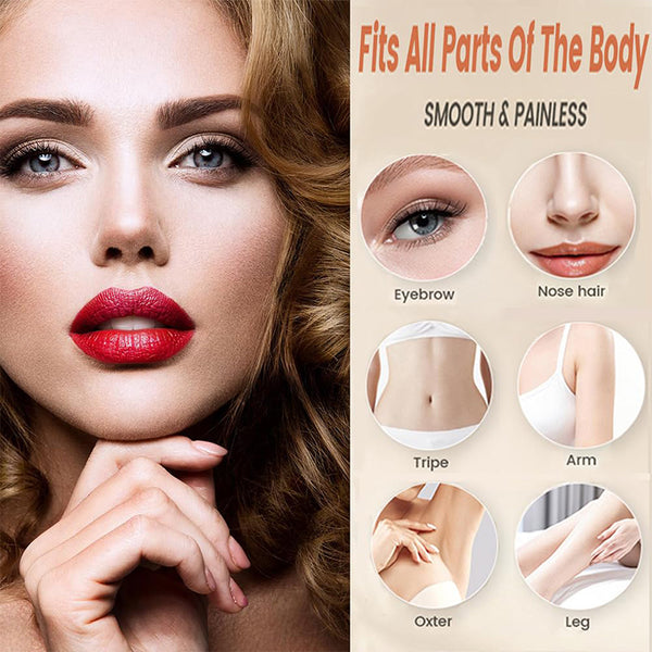 Recortadora y depiladora facial portátil Sakerplus®