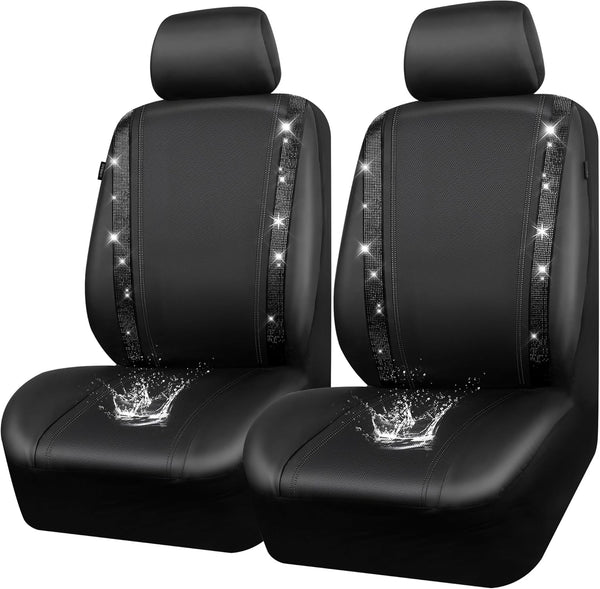 Fundas de asiento de coche de cuero de lujo Sakerplus® con brillo