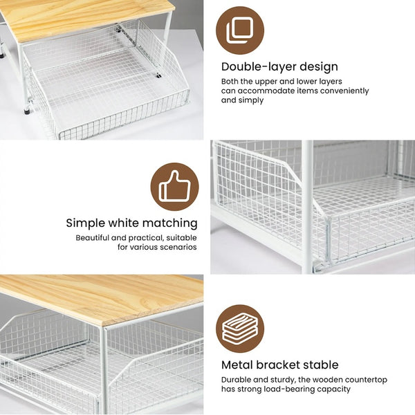 Sakerplus® Kitchen Countertop Organizer With Drawers