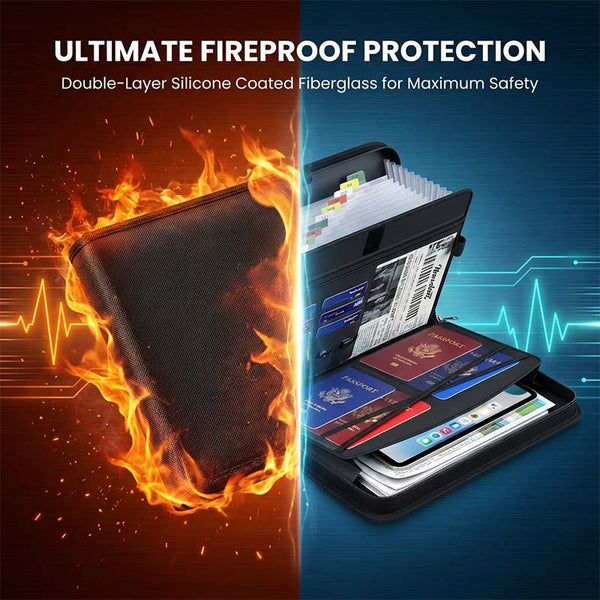 Sakerplus® Fireproof Accordion Document Organizer Folder
