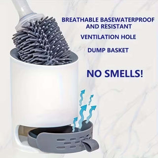 Sakerplus® Silicone Toilet Bowl Cleaning Brush Set