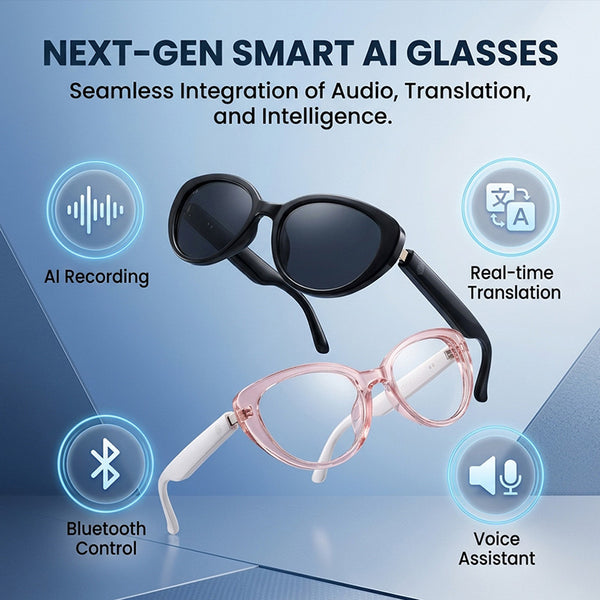 Sakerplus® Smart AI Glasses With Real-Time Translation