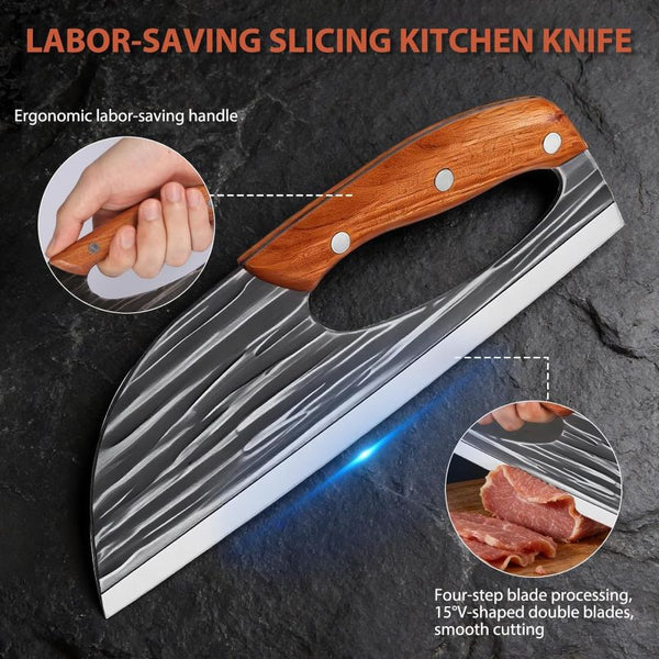 Sakerplus® Sharp Outdoor Meat Cleaver Knife