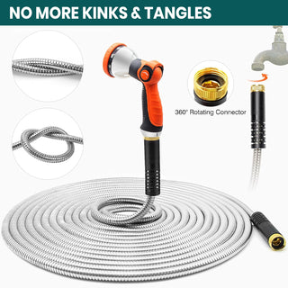 Sakerplus Stainless Steel Garden Water Hose