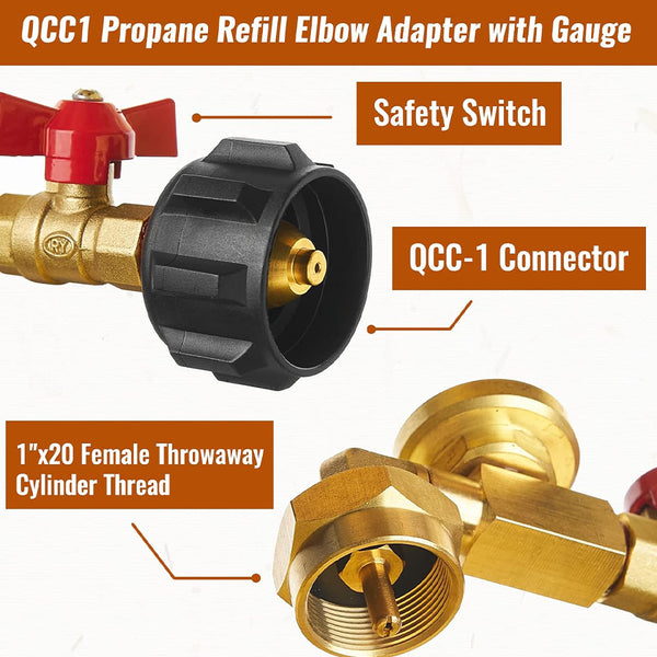 Adaptador de llenado de tanque de propano Saker