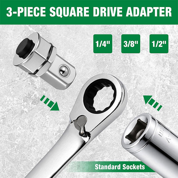 Sakerplus® Ratchet Wrench Socket Adapter Set