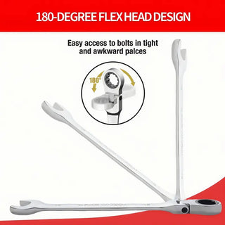 Sakerplus® Flex Head Ratcheting Wrench Set 16pcs