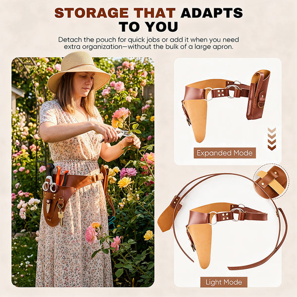 Saker® Leather Garden Tool Belt Holster