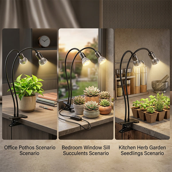 Sakerplus® Dual Head Full Spectrum LED Grow Light