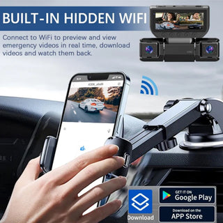 Sakerplus® 4 Channel Dash Cam Front Rear