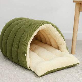 Sakerplus Warm Corduroy Pet Cave Bed