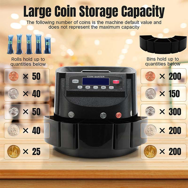 Sakerplus® Automatic Coin Counter Sorter