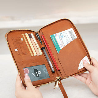 Sakerplus Multi-Functional RFID Passport Wallet