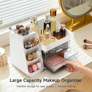 Sakerplus® Elegant Vanity Makeup Storage Organizer Box