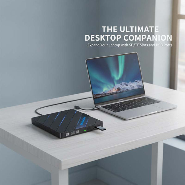 Sakerplus® 8-In-1 Portable External DVD Drive