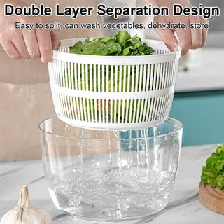 Sakerplus® Effortless Salad Spinner With Colander