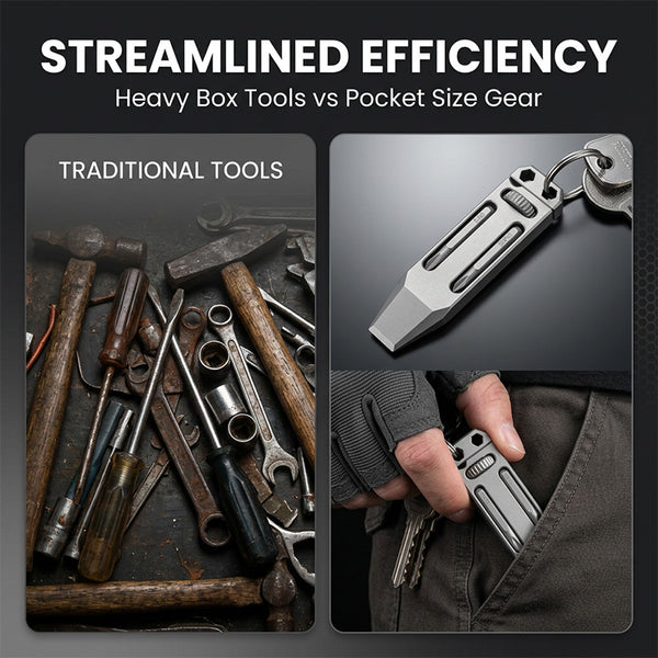 Sakerplus® Titanium Alloy Multifunction Pocket Pry Bar