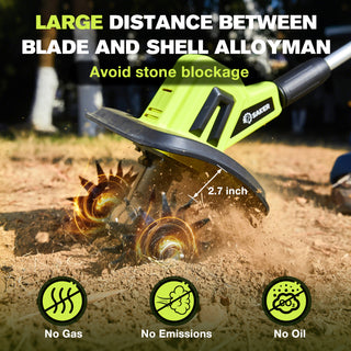 Cultivador eléctrico inalámbrico Saker de 22 V