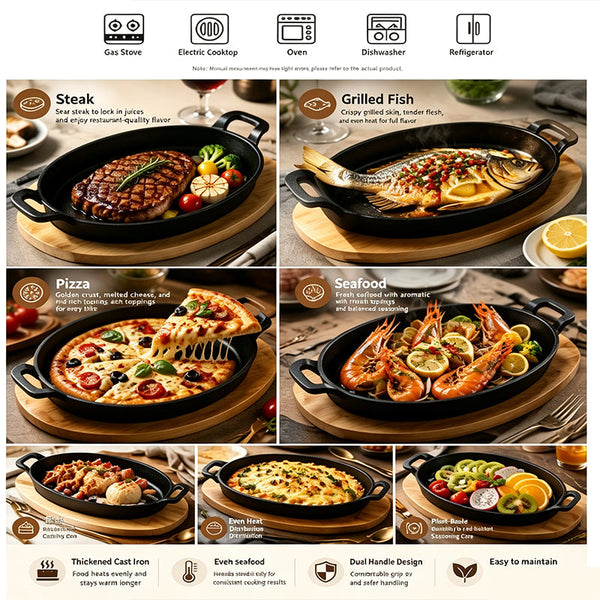 Sakerplus® Small Cast Iron Skillet Set