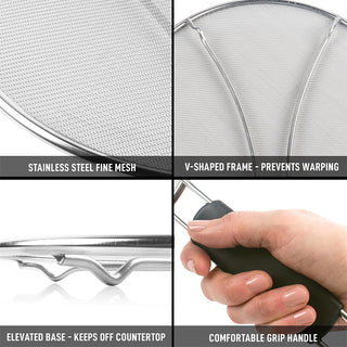 Sartén antisalpicaduras de acero inoxidable Sakerplus®