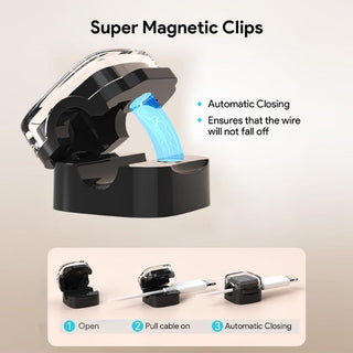 Organizador de escritorio con clips magnéticos para cables Sakerplus®