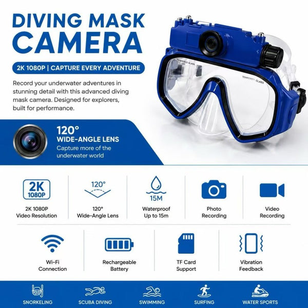 Sakerplus® Waterproof Recording Swimming Diving Mask