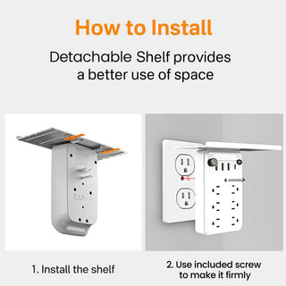 Sakerplus Multi-plug outlet with night light