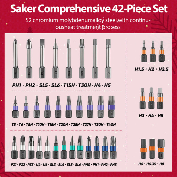 Juego de destornilladores magnéticos Sakerplus® 42 en 1