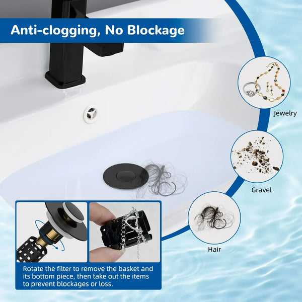 Sakerplus® 3-In-1 Pop-Up Sink Drain Strainer