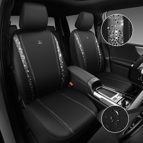 Fundas de asiento de coche de cuero de lujo Sakerplus® con brillo
