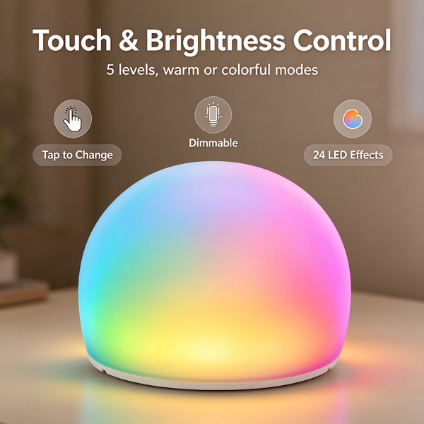 Sakerplus® Squishy Egg Multicolor Tap Night Light