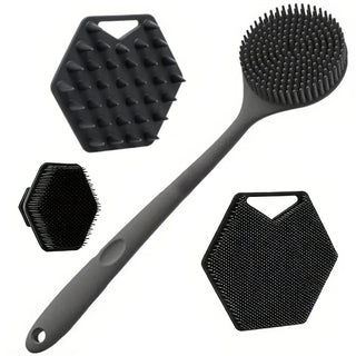 Sakerplus® Silicone Back Scrubber Shower Brush Set