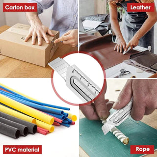 Sakerplus 6 in 1 All-Purpose Portable Stainless Steel Utility Knife