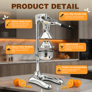 Sakerplus® Hand Press Juicer with Suction Base