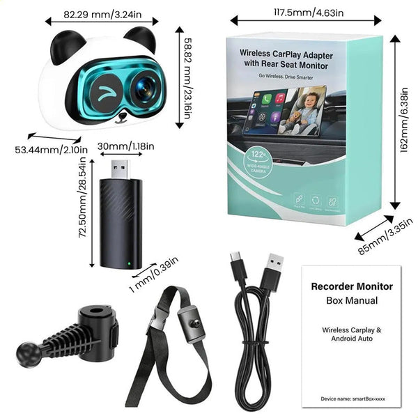 Sakerplus® Wireless CarPlay Rear Seat Camera