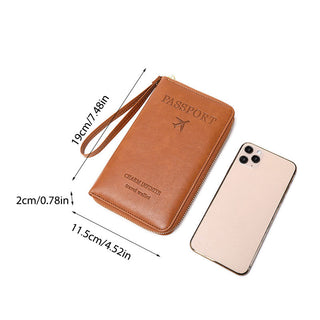 Sakerplus Multi-Functional RFID Passport Wallet