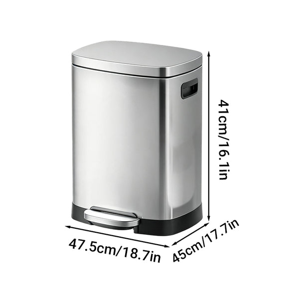 Sakerplus® Stainless Steel Trash Can with Lid
